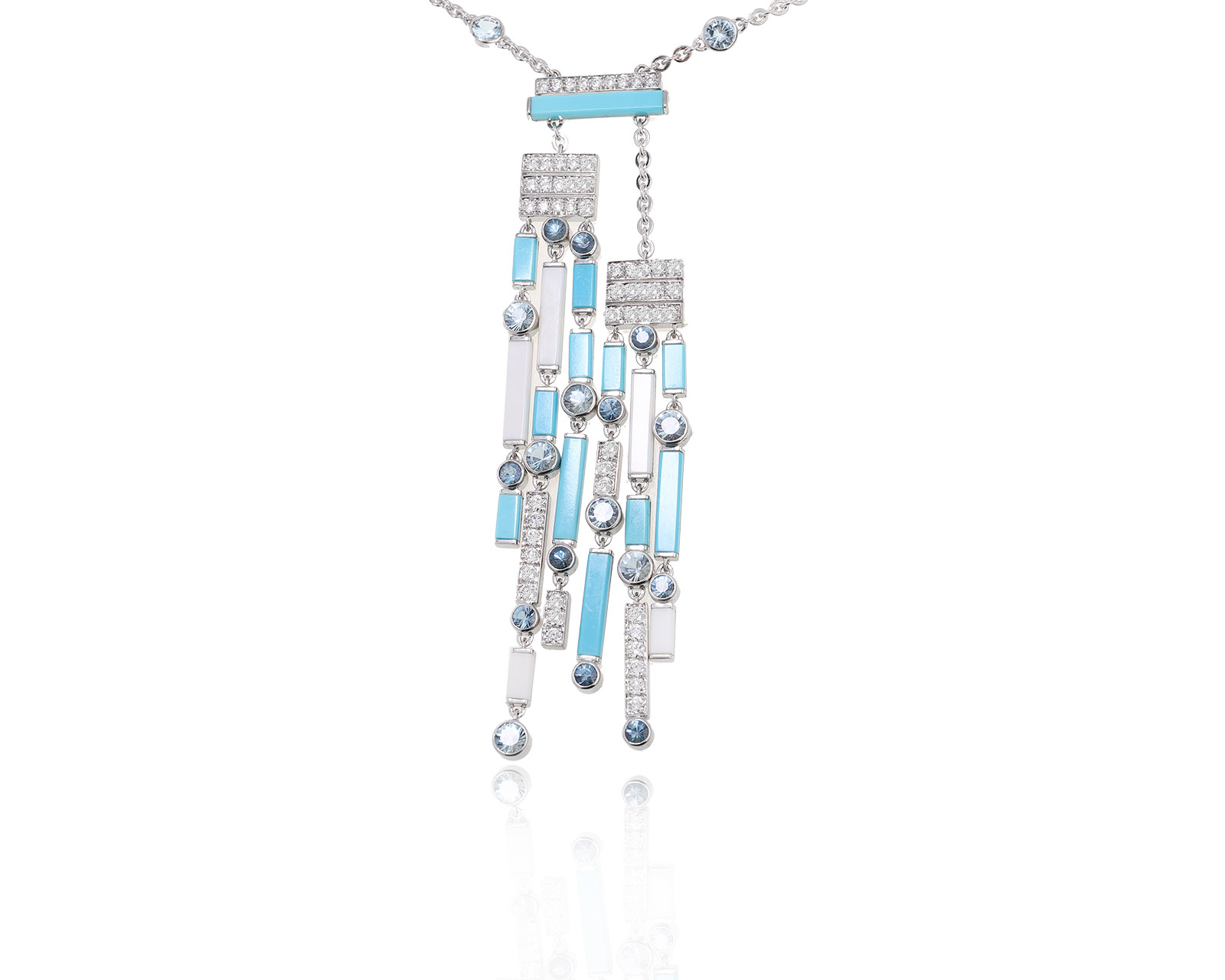 Оригинальное золотое колье с цветными камнями 13.50ct Chanel 1932 160423/2 Оригинальное золотое колье с цветными камнями 13.50ct Chanel 1932 160423/2