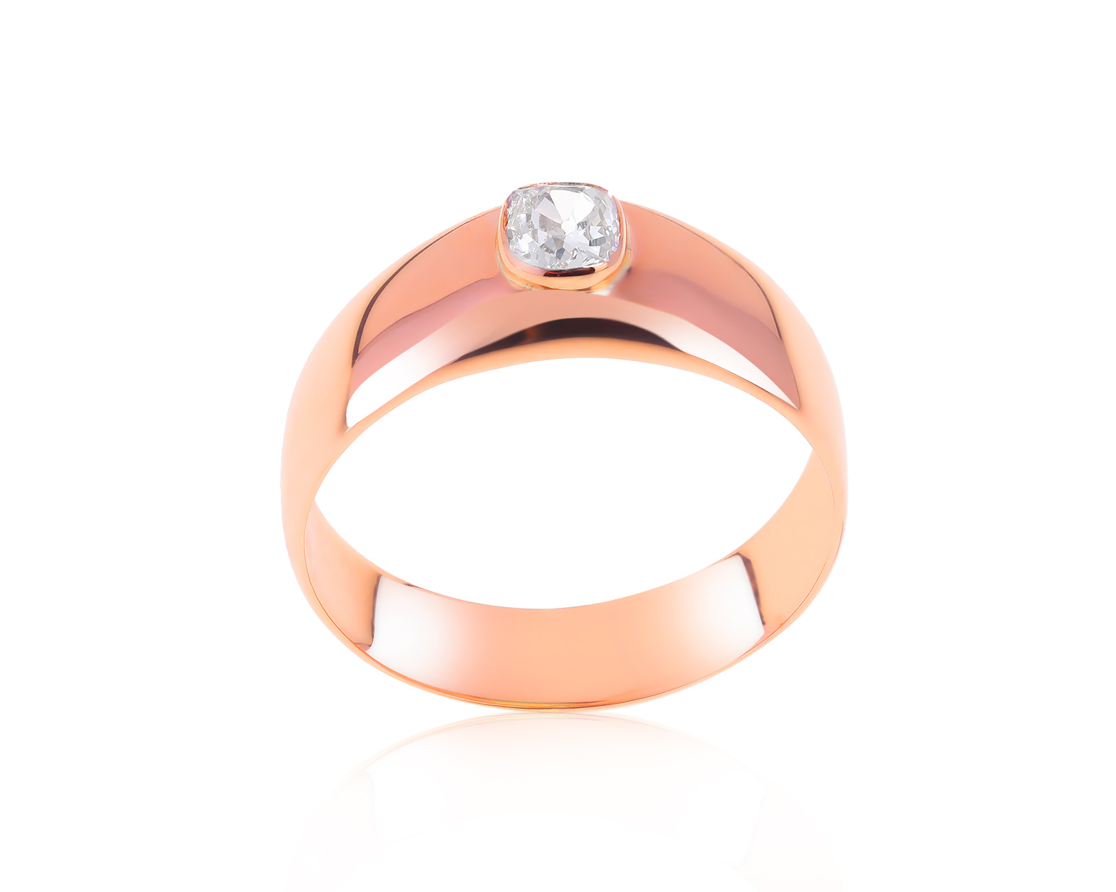 Винтажное золотое кольцо с бриллиантом 0.45ct СССР 190422/6 Винтажное золотое кольцо с бриллиантом 0.45ct СССР 190422/6