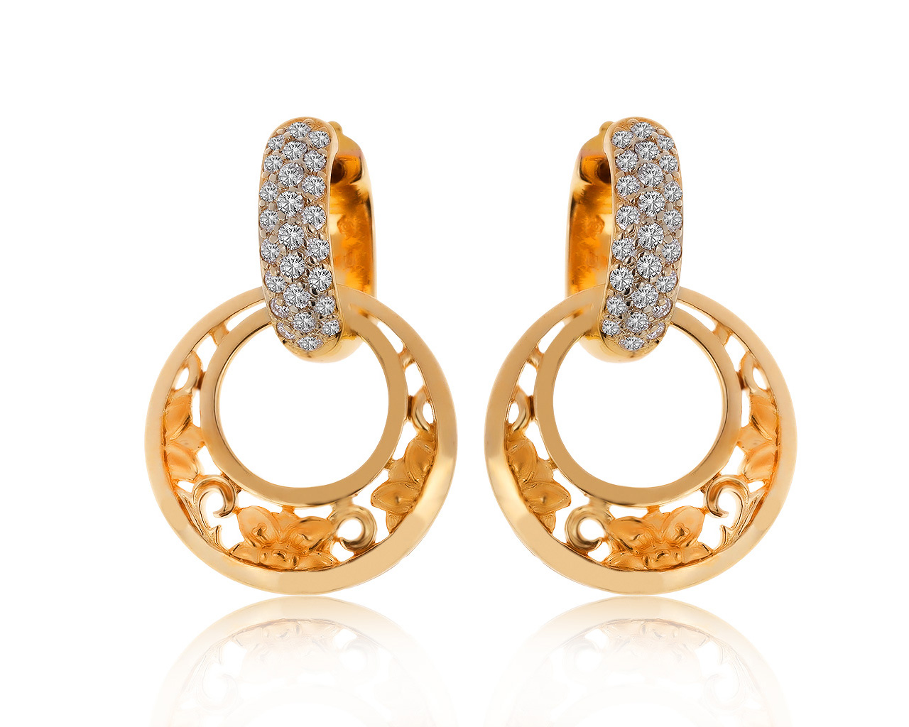 Оригинальные золотые серьги с бриллиантами 0.54ct Carrera y Carrera 020720/30