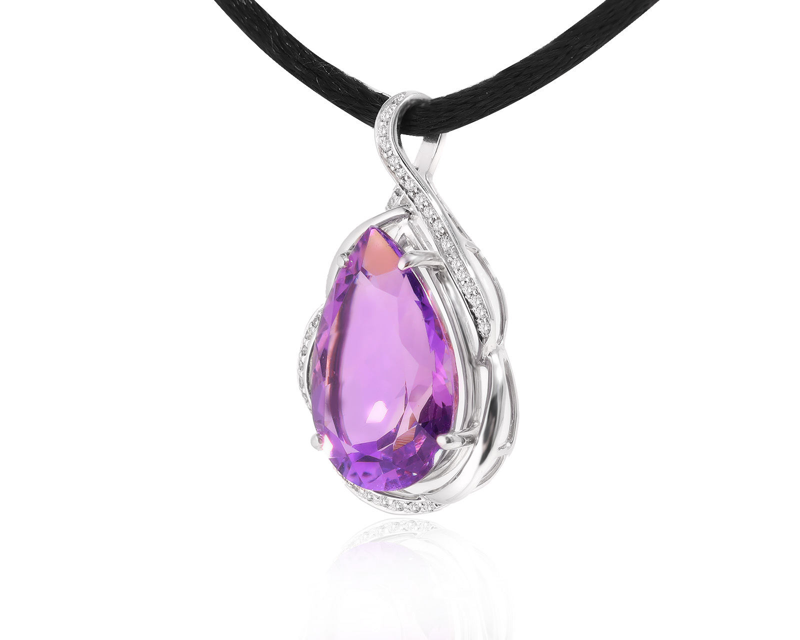 Оригинальный золотой кулон с аметистом 9.09ct Maxim Demidov