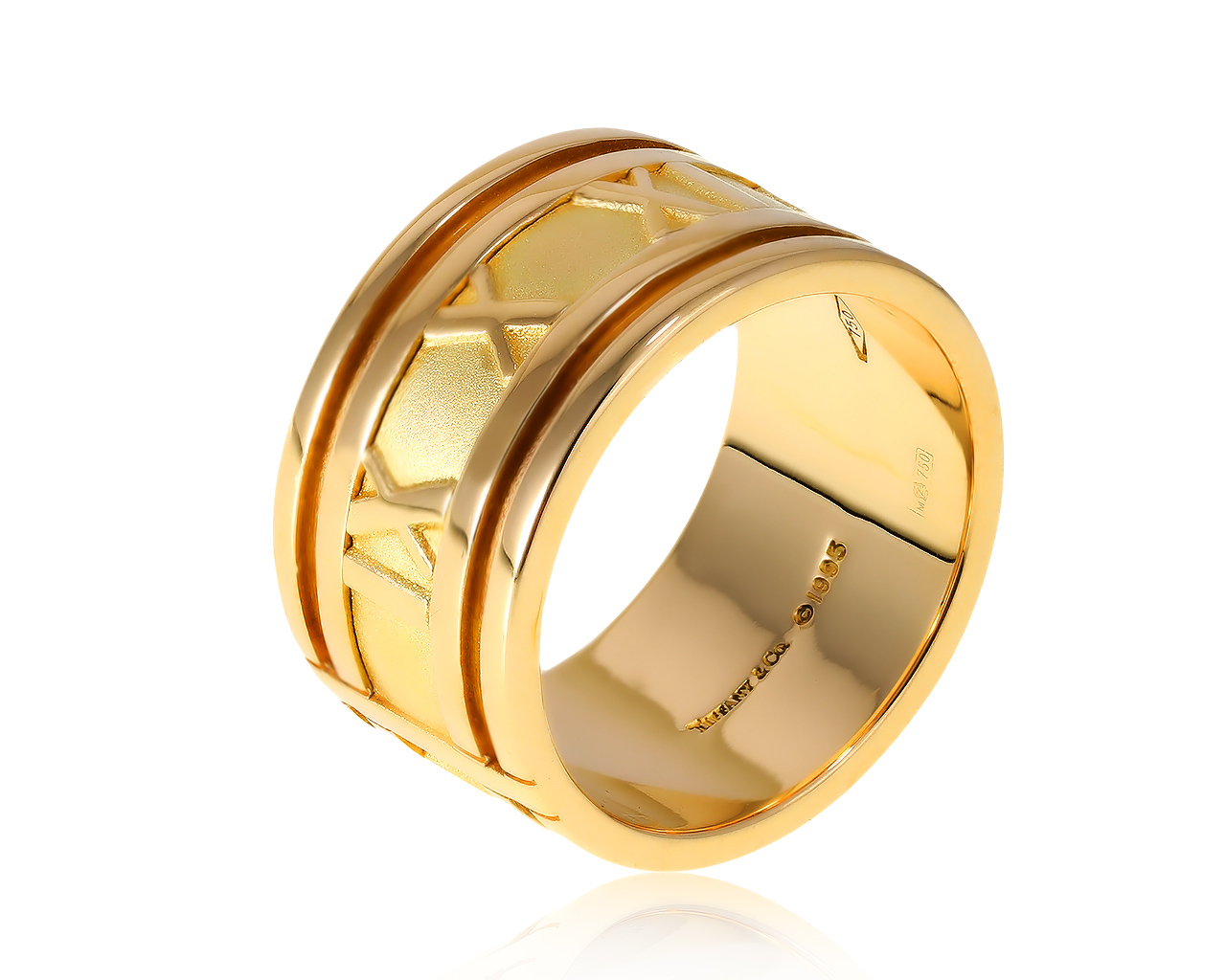 Оригинальное золотое кольцо Tiffany&Co Atlas 021220/4