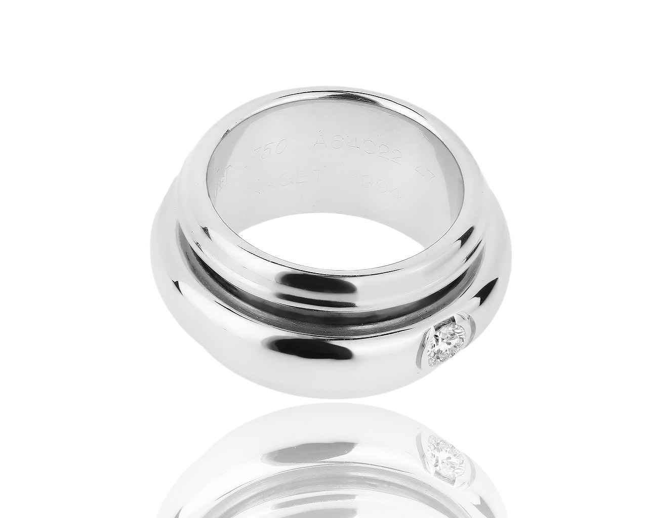 Золотое кольцо с бриллиантом 0.13ct Piaget Possession