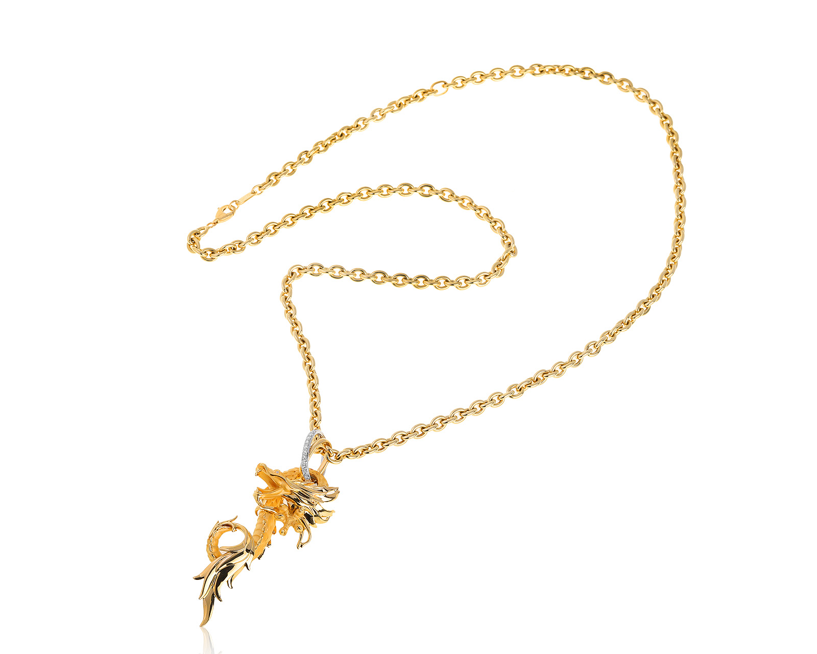 Оригинальный золотой кулон с бриллиантами 0.46ct Carrera y Carrera Circulos De Fuego Maxi