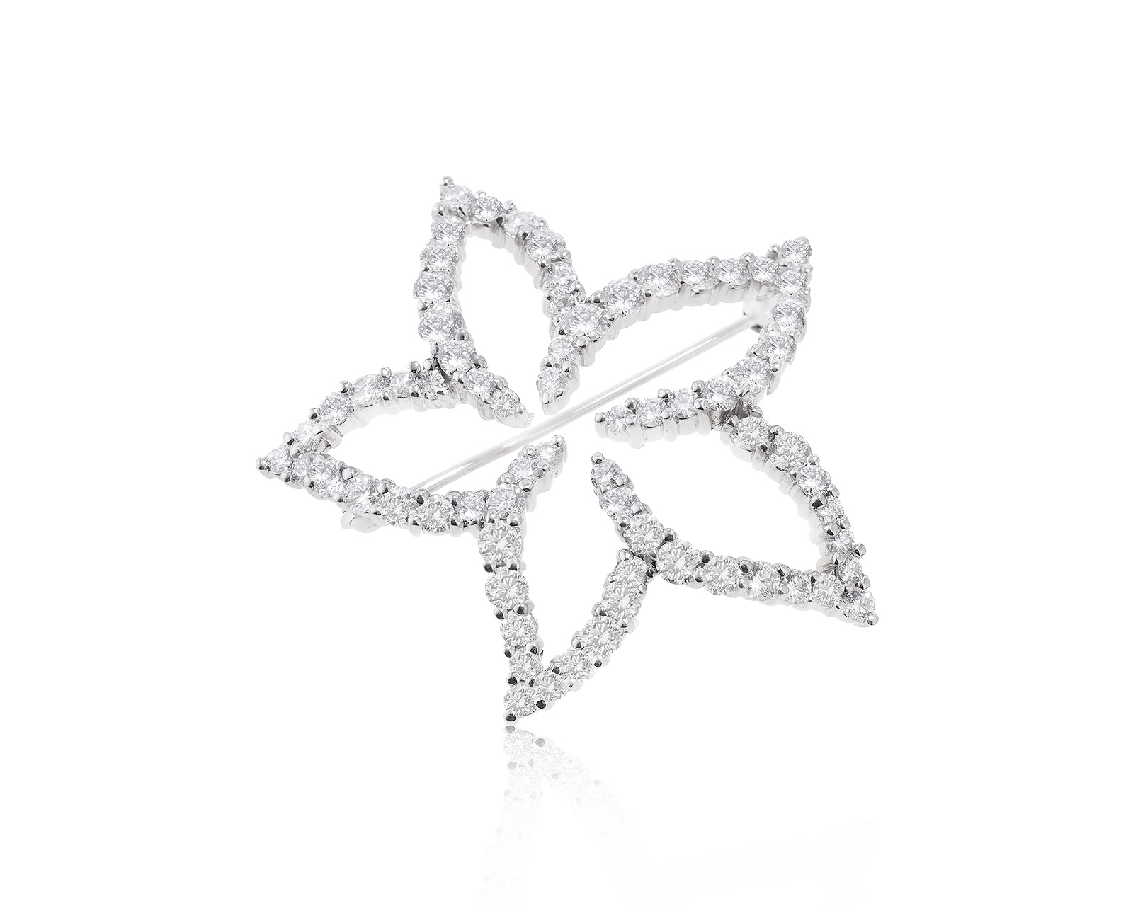 Оригинальная платиновая брошь Tiffany&Co Floral Motif 241022/3
