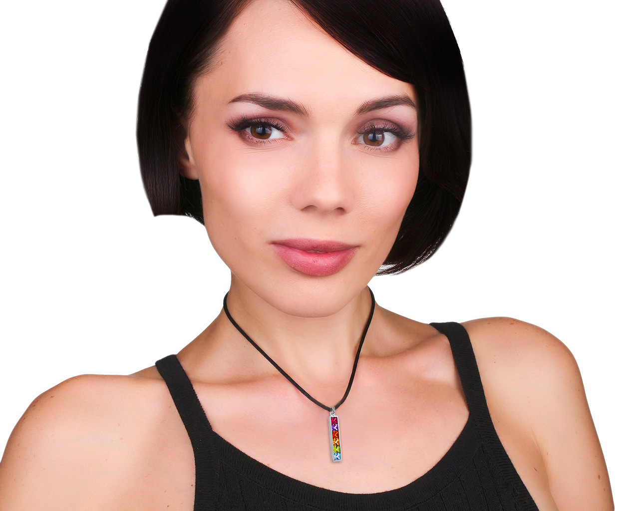 Оригинальный золотой кулон с цветными камнями 1.91ct H.Stern