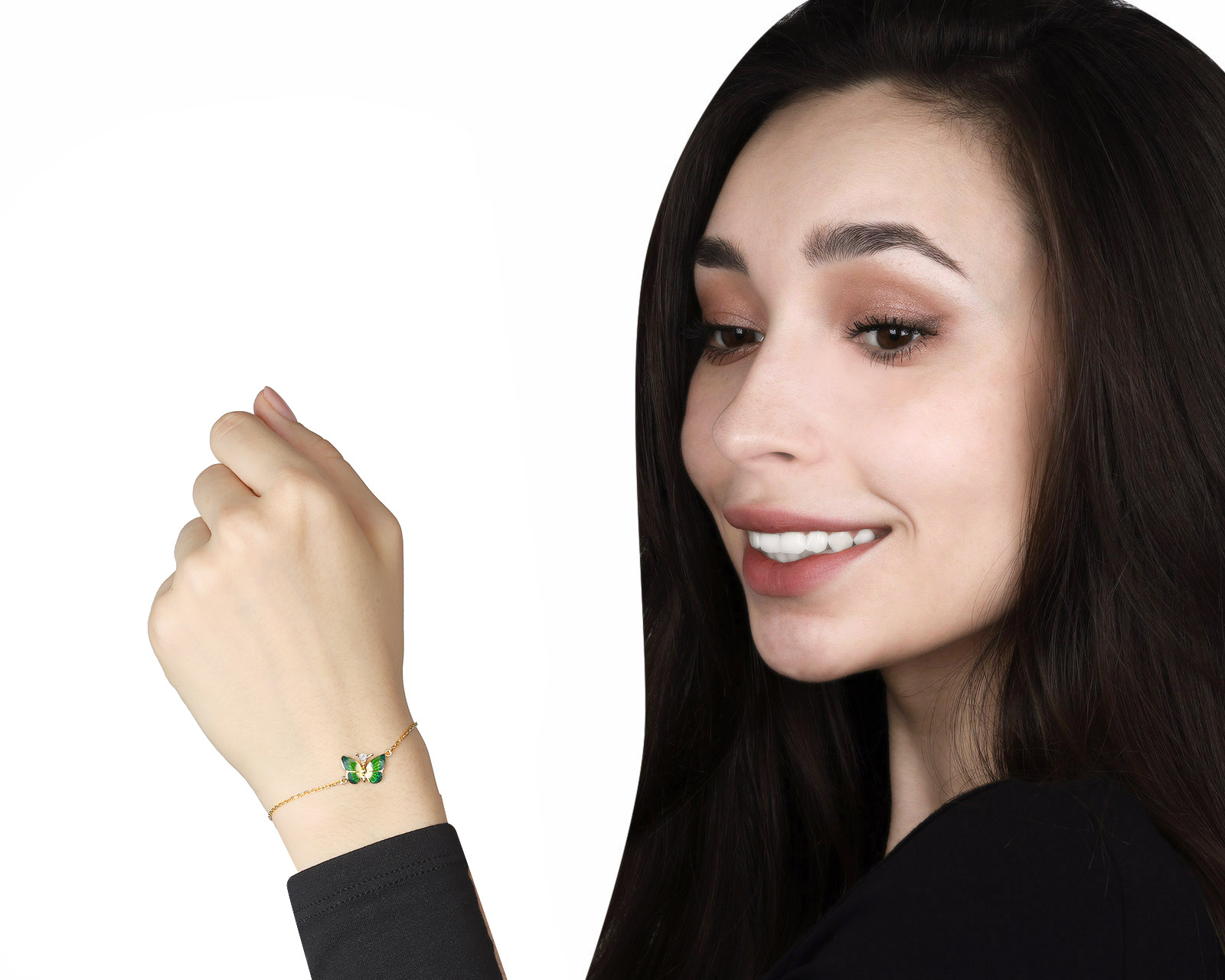 Оригинальный золотой браслет с эмалью Roberto Bravo