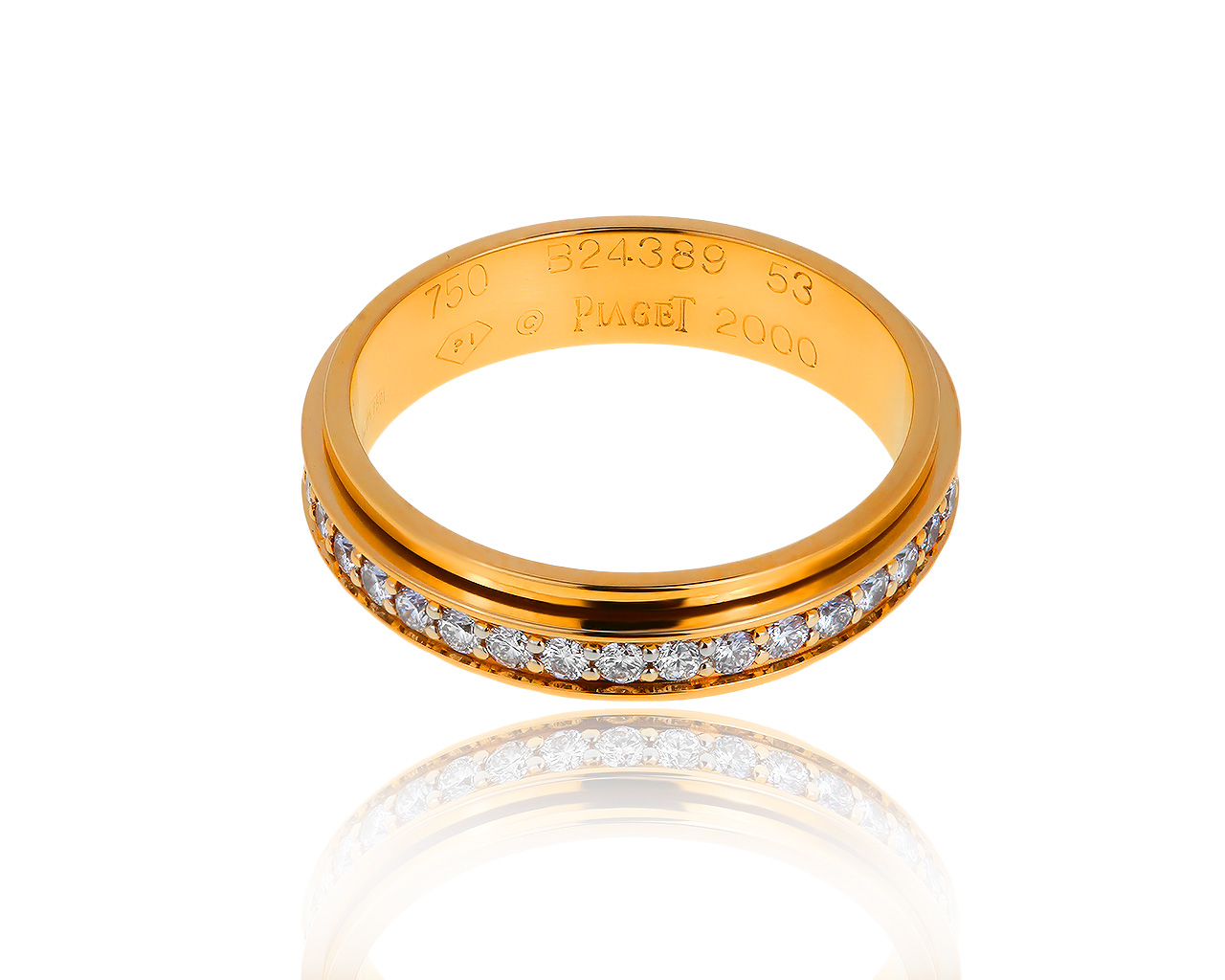 Оригинальное золотое кольцо с бриллиантами 0.55ct Piaget Possession