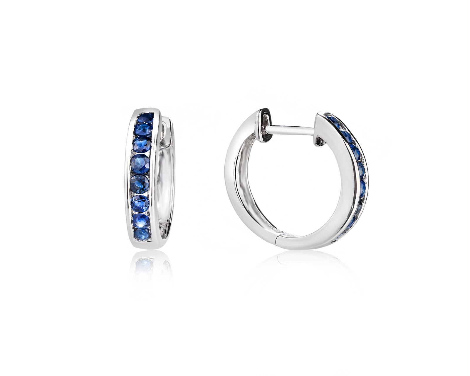 Золотые серьги с сапфирами 0.64ct