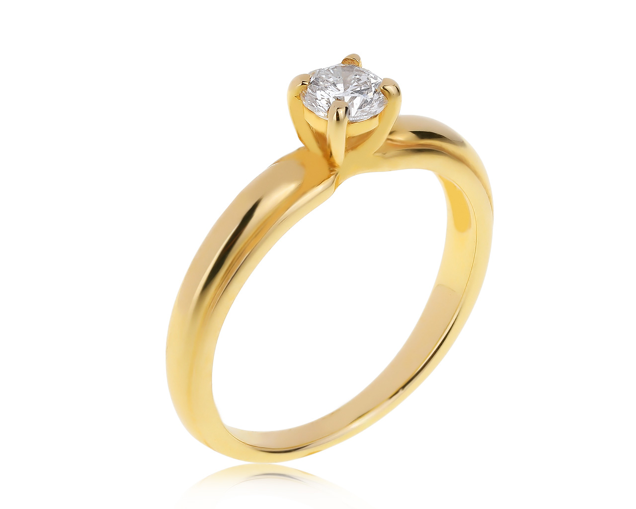 Изящное золотое кольцо с бриллиантом 0.31ct 240517/4