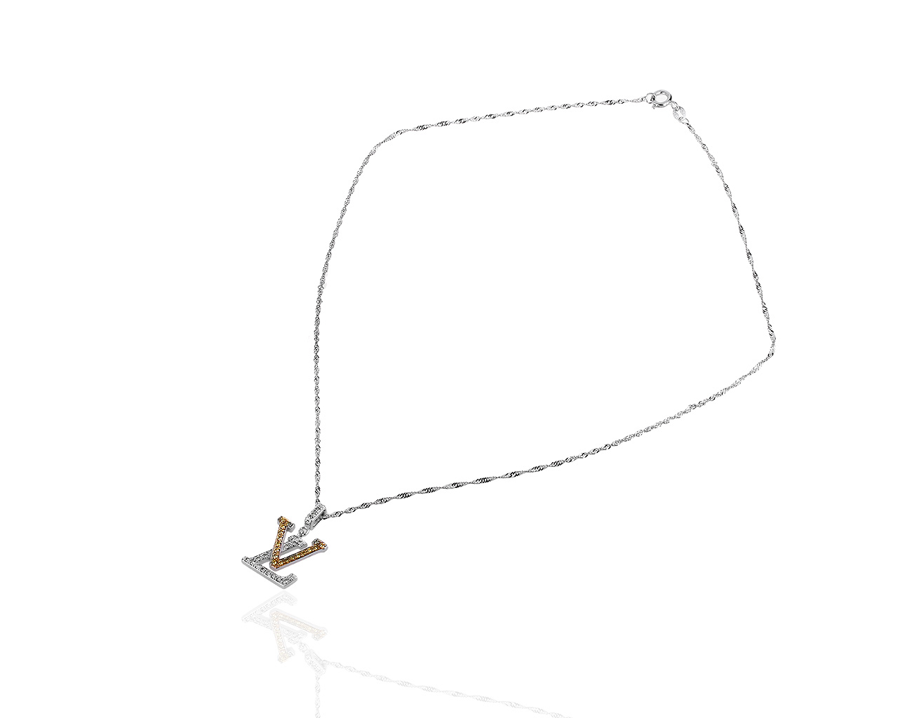 Итальянский золотой кулон с бриллиантами 0.40ct