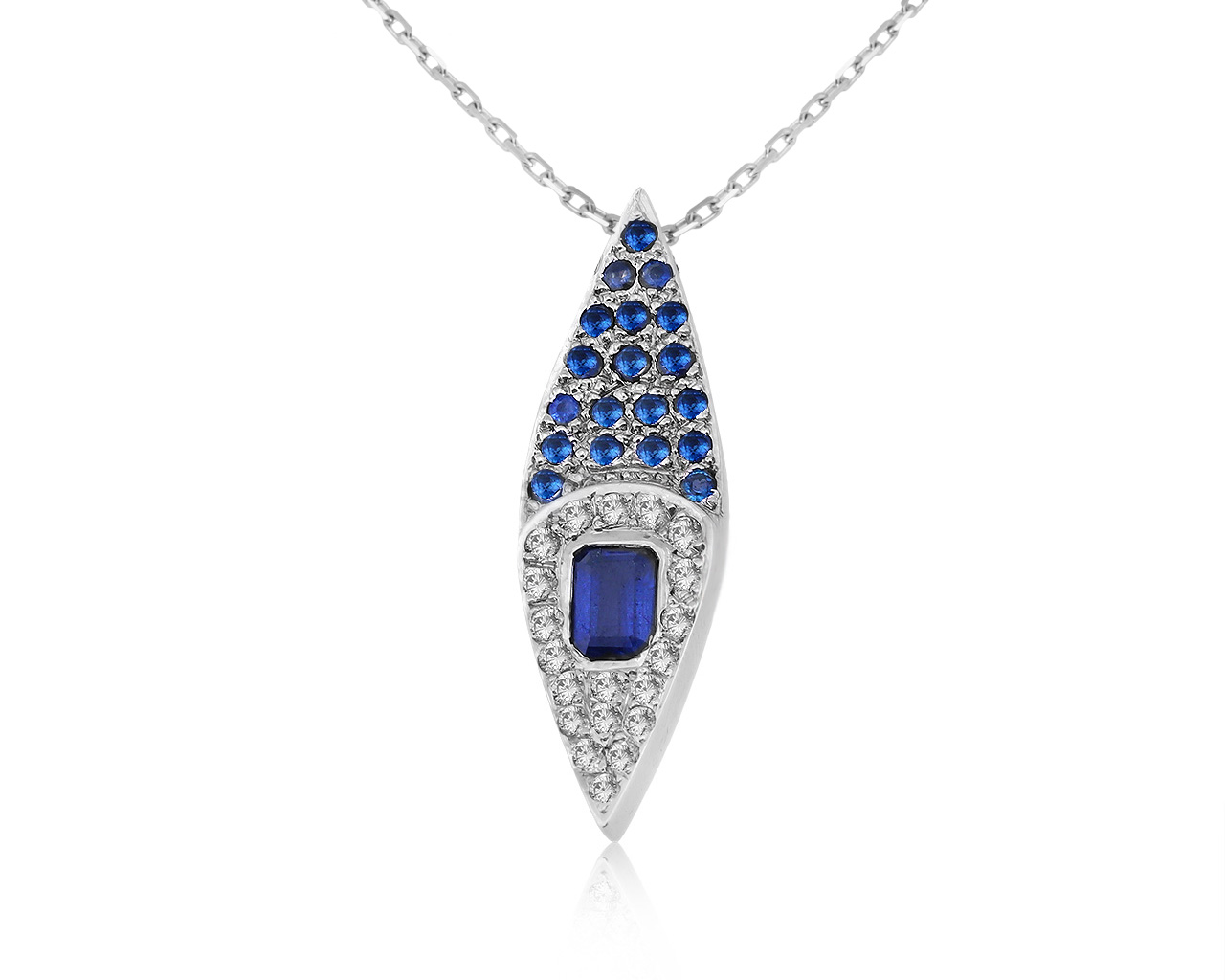 Прекрасный золотой кулон с сапфирами 1.10ct 031120/19