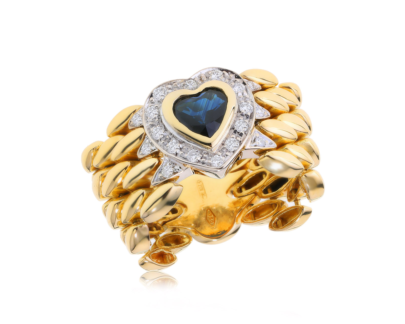 Оригинальное золотое кольцо с сапфиром 0.88ct Gilardi