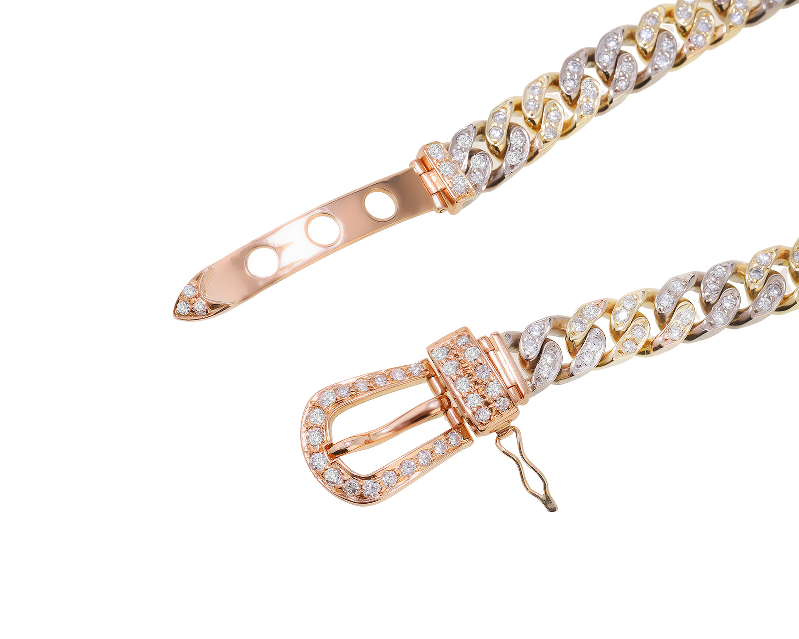 Золотой браслет с бриллиантами 1.62ct