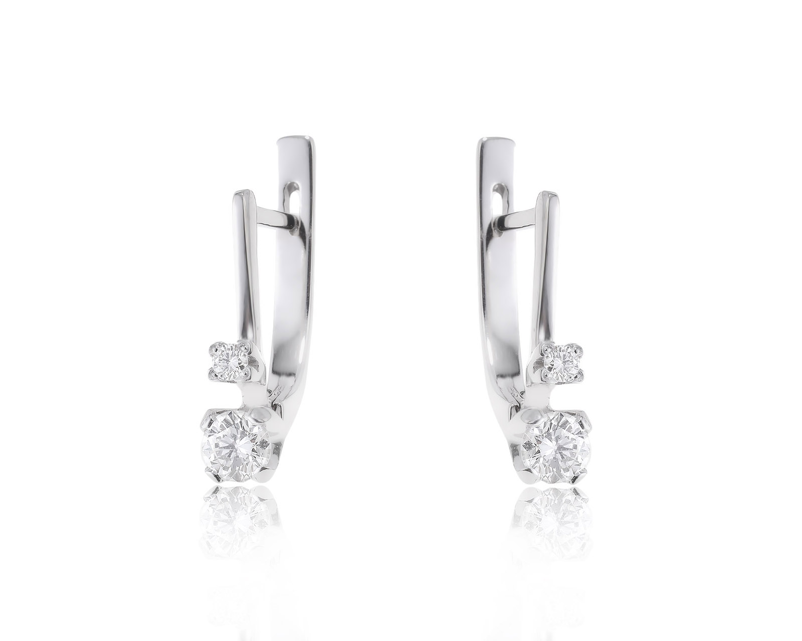 Солидные золотые серьги с бриллиантами 0.91ct 250423/8