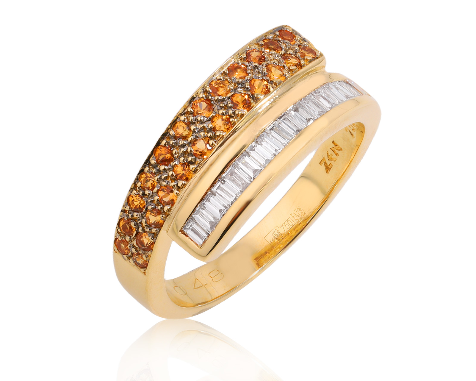 Оригинальное золотое кольцо с желтыми сапфирами 0.48ct Zen 220225/15 Оригинальное золотое кольцо с желтыми сапфирами 0.48ct Zen 220225/15