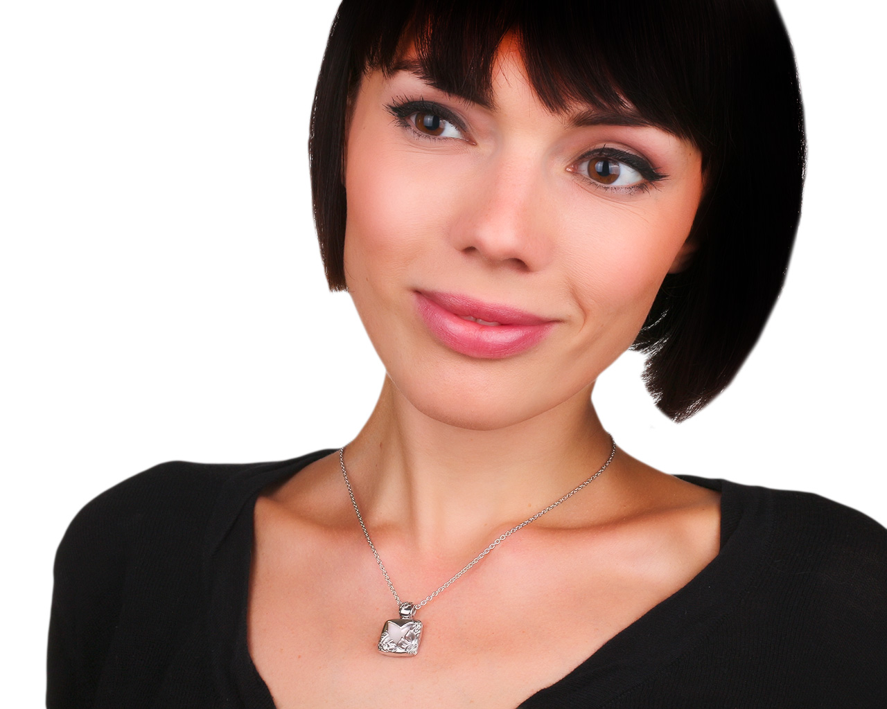 Золотой кулон с перламутром и бриллиантами 0.14ct Magerit