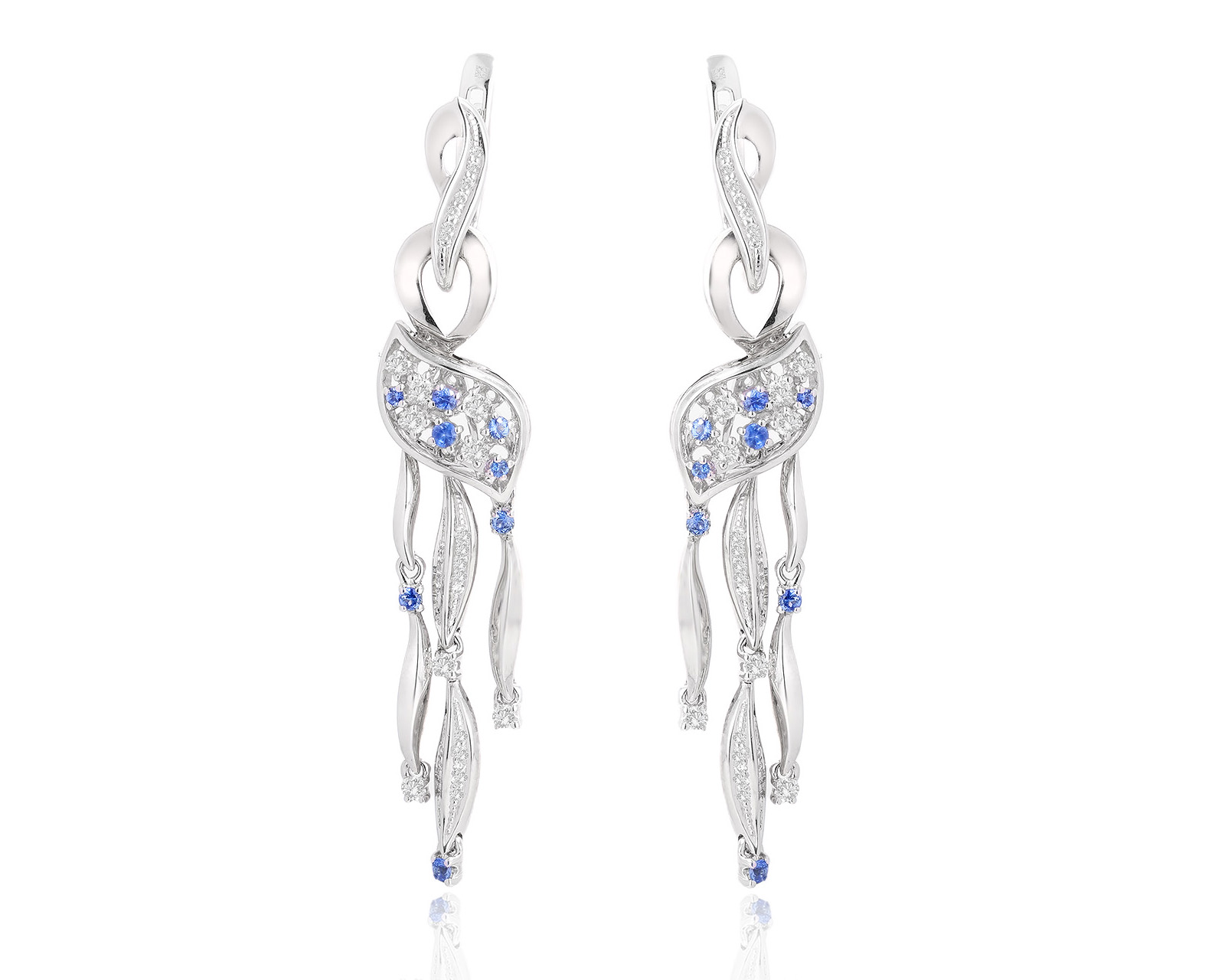 Оригинальные золотые серьги с сапфирами 0.48ct Constantin Artmayer 271125/КМ239