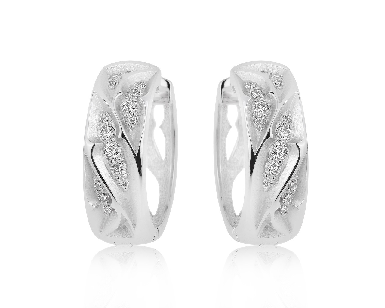 Прелестные золотые серьги с бриллиантами 0.25ct 291020/2