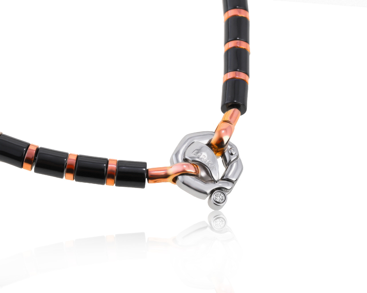 Оригинальный золотой браслет с бриллиантом 0.02ct Baraka Snake Collection