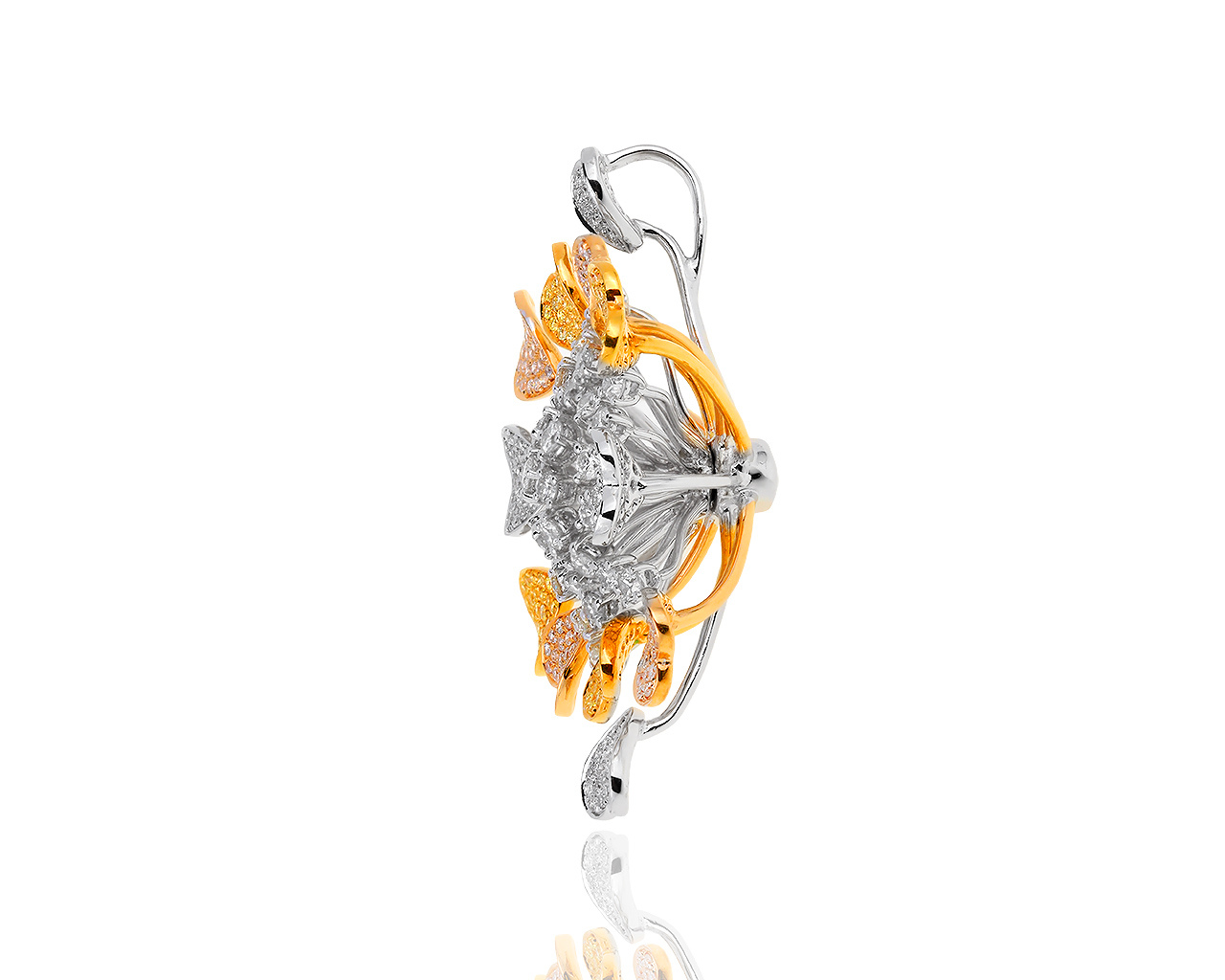 Прекрасная золотая подвеска с бриллиантами 2.20ct