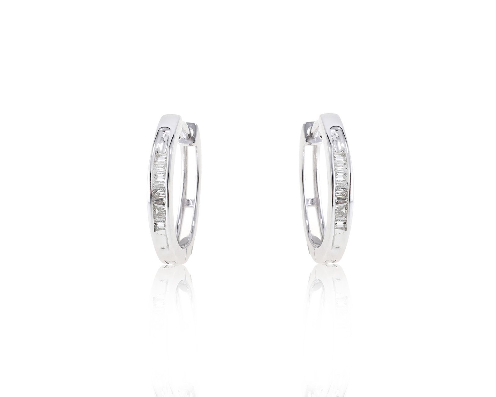 Золотые серьги с бриллиантами 0.18ct