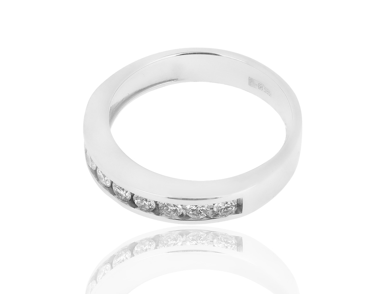 Золотое кольцо-дорожка с бриллиантами 0.45ct ЭПЛ