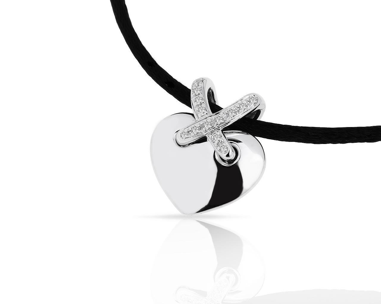 Золотая подвеска с бриллиантами 0.13ct Chaumet Liens Heart 060618/4