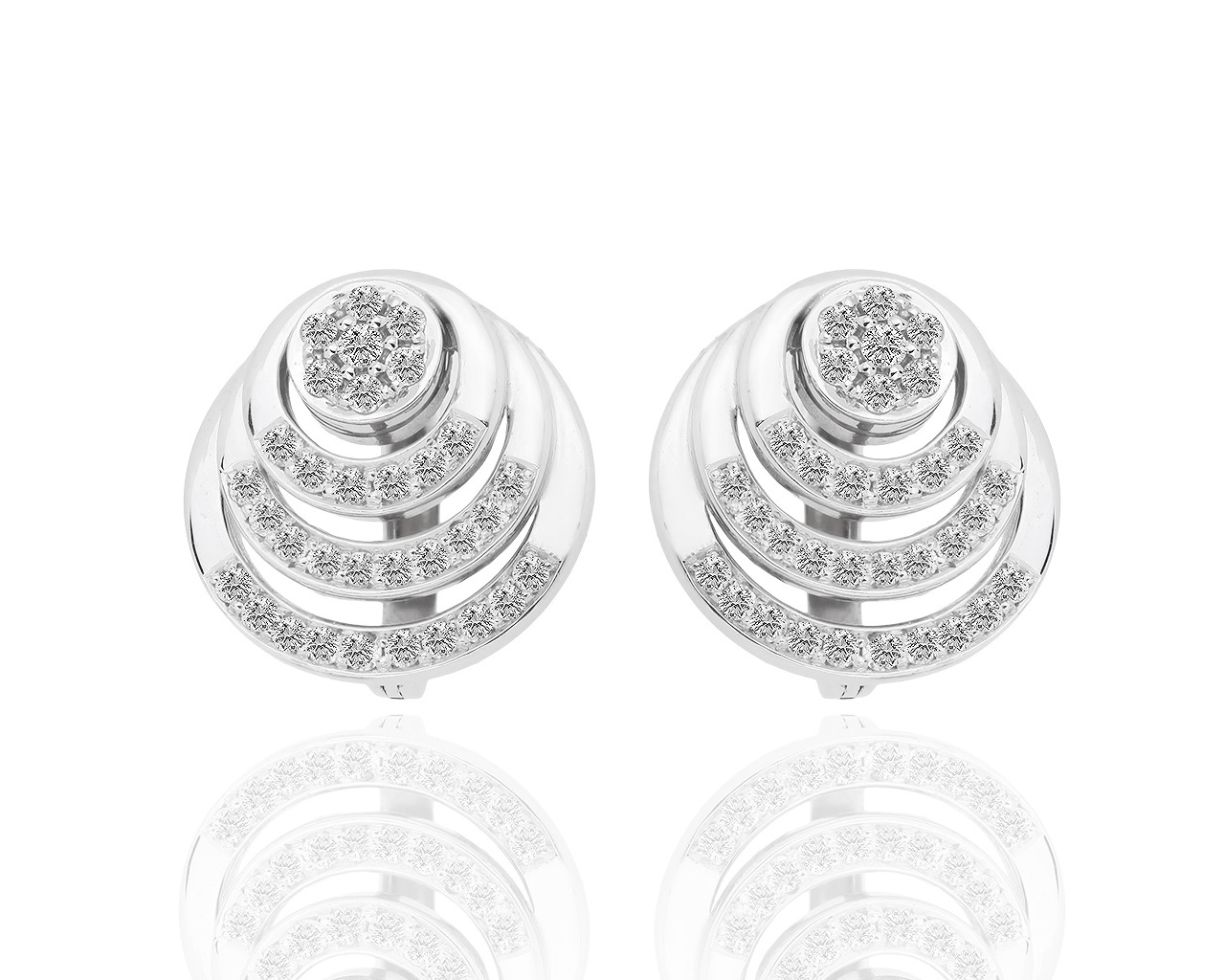 Изящные золотые серьги с бриллиантами 1.00ct 151218/5