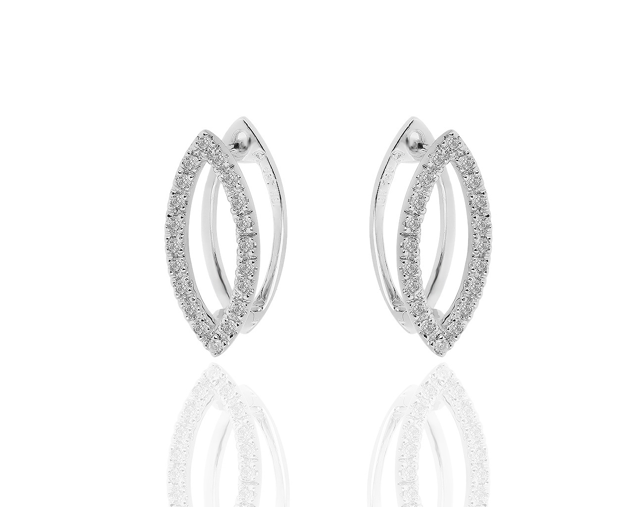 Нарядные золотые серьги с бриллиантами 0.40ct 010719/13