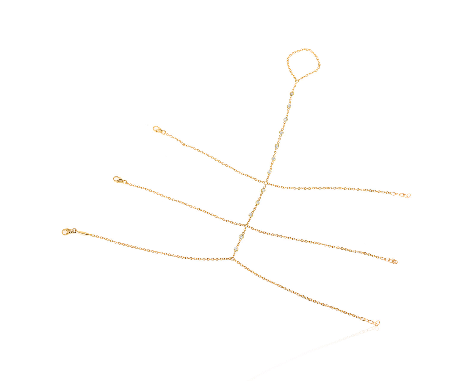 Стильный золотой браслет с бриллиантами 0.36ct 080323/1