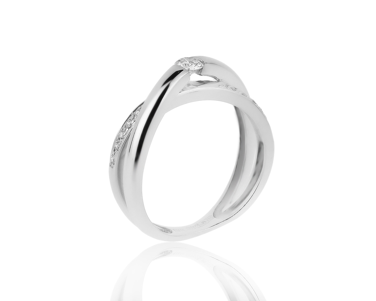 Оригинальное золотое кольцо с бриллиантами 0.23ct Mauro Conti