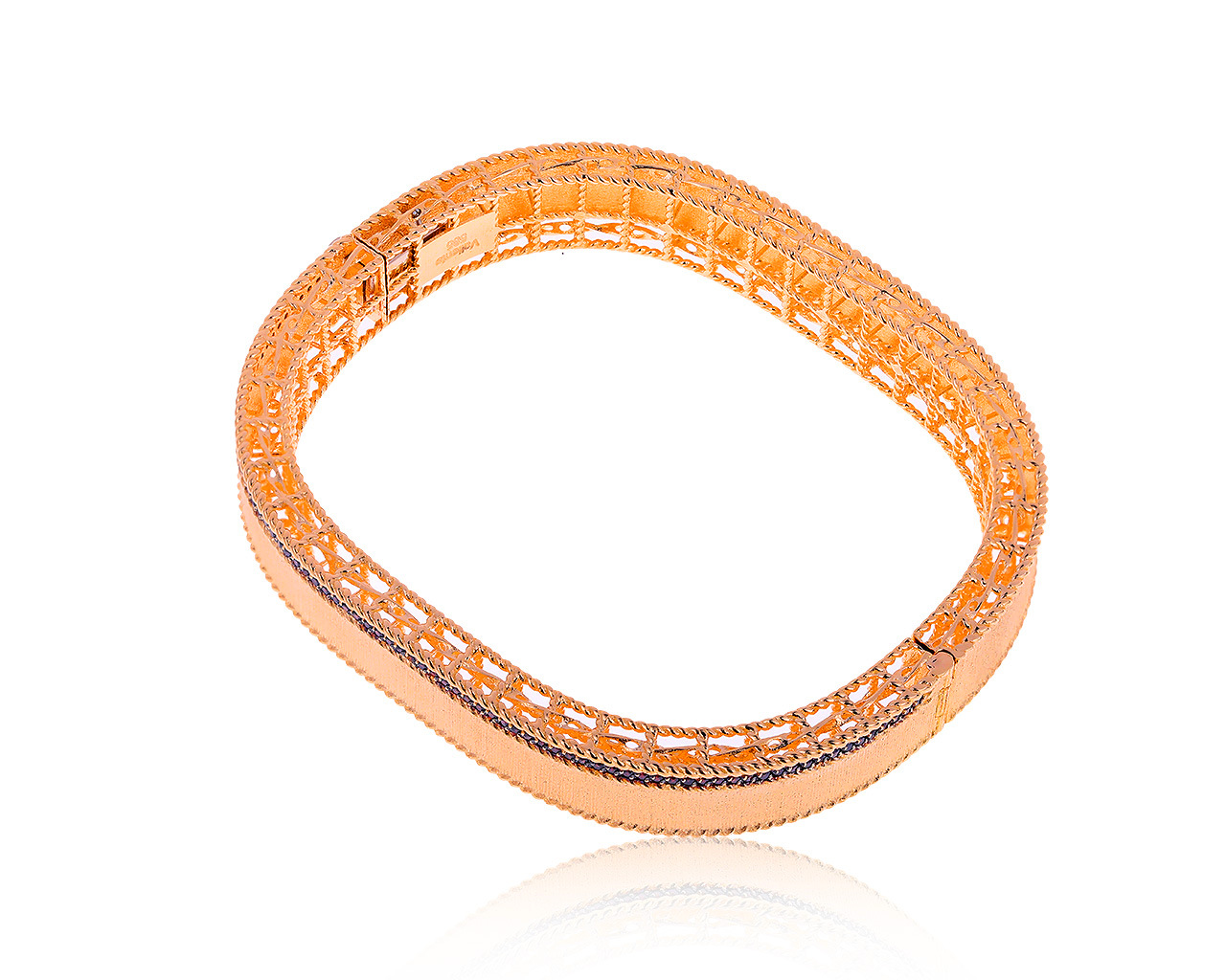 Превосходный золотой браслет с гранатами 0.40ct