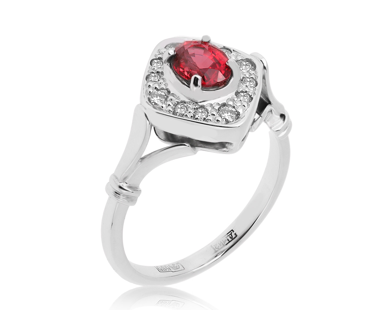 Женственное золотое кольцо с сапфиром 1.03ct 100820/2