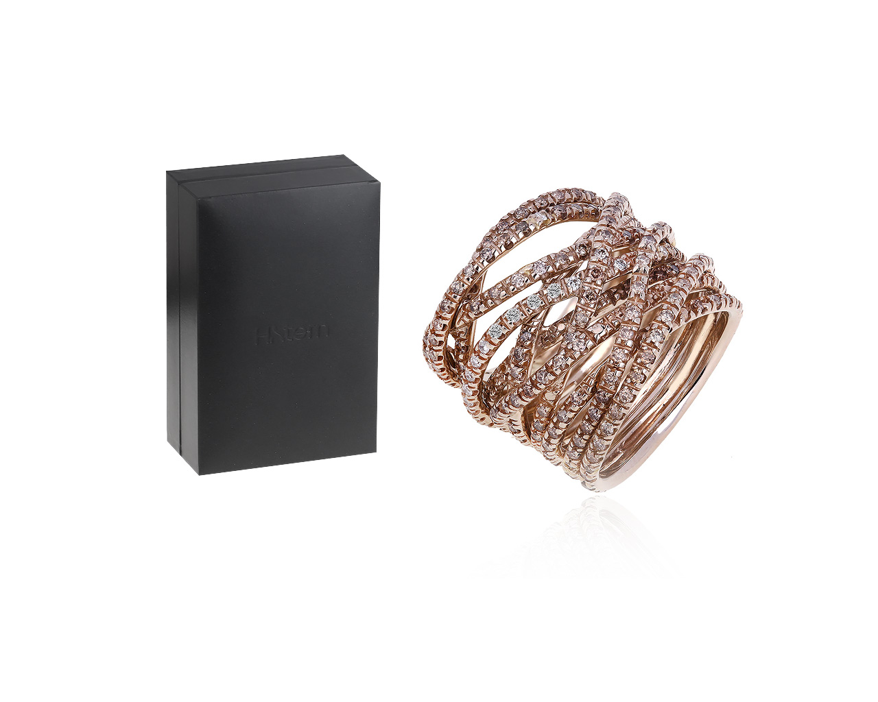 Шикарное золотое кольцо с бриллиантами 1.35ct H.Stern