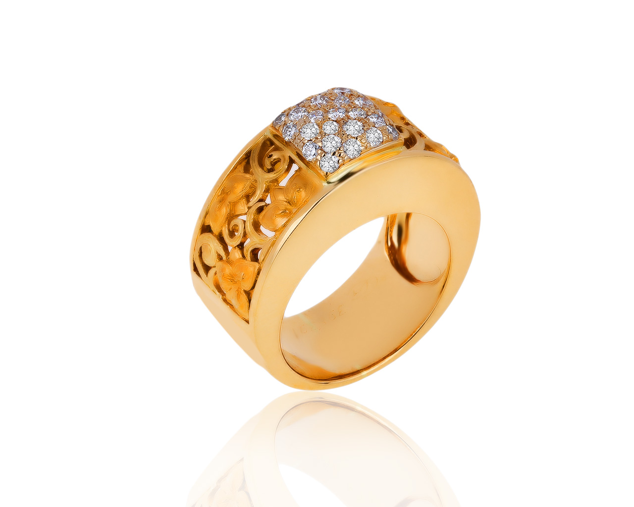 Оригинальное золотое кольцо с бриллиантами 0.40ct Carrera y Carrera 120120/7