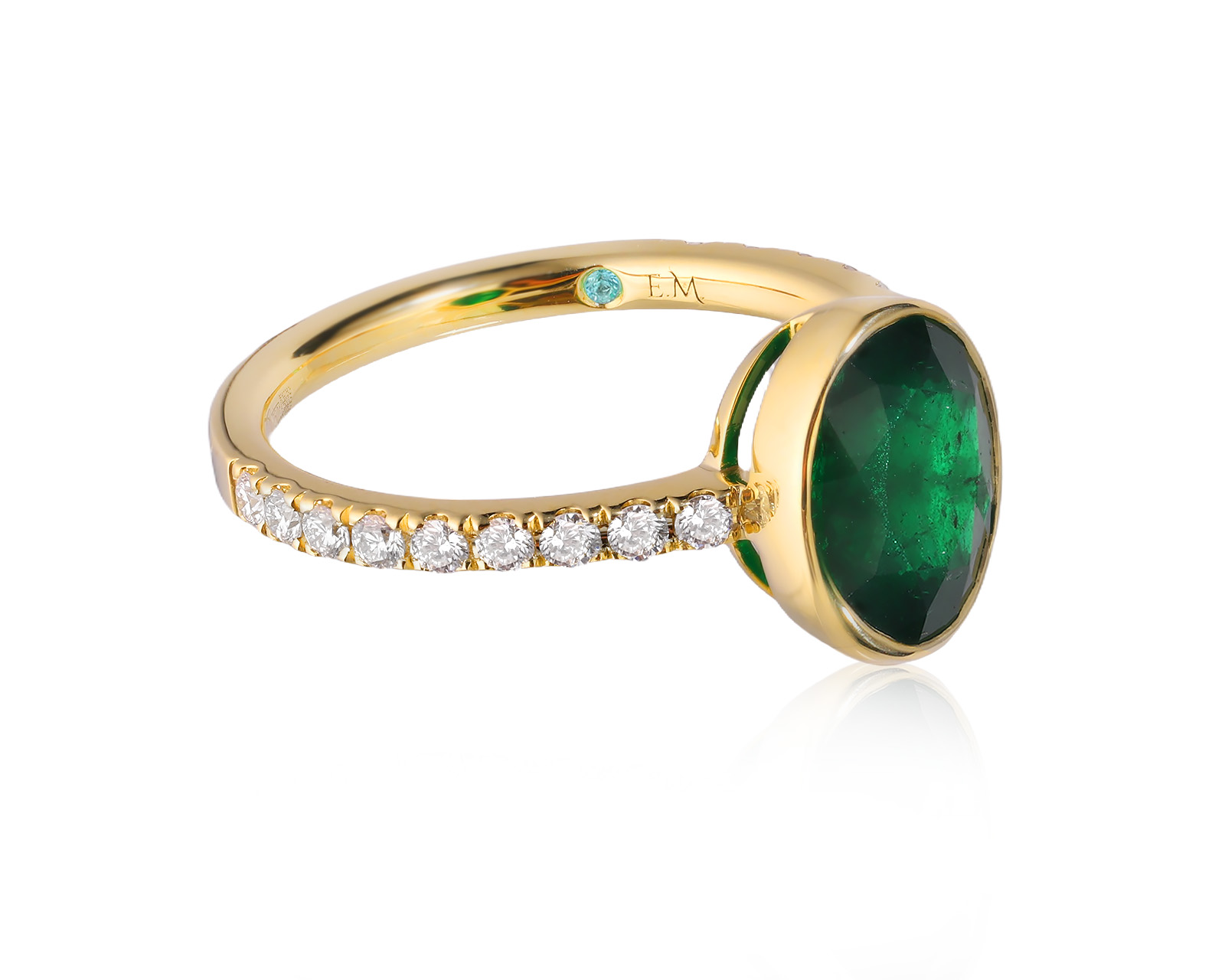 Золотое кольцо с изумрудом Замбия 2.43ct Evgeny Matveev