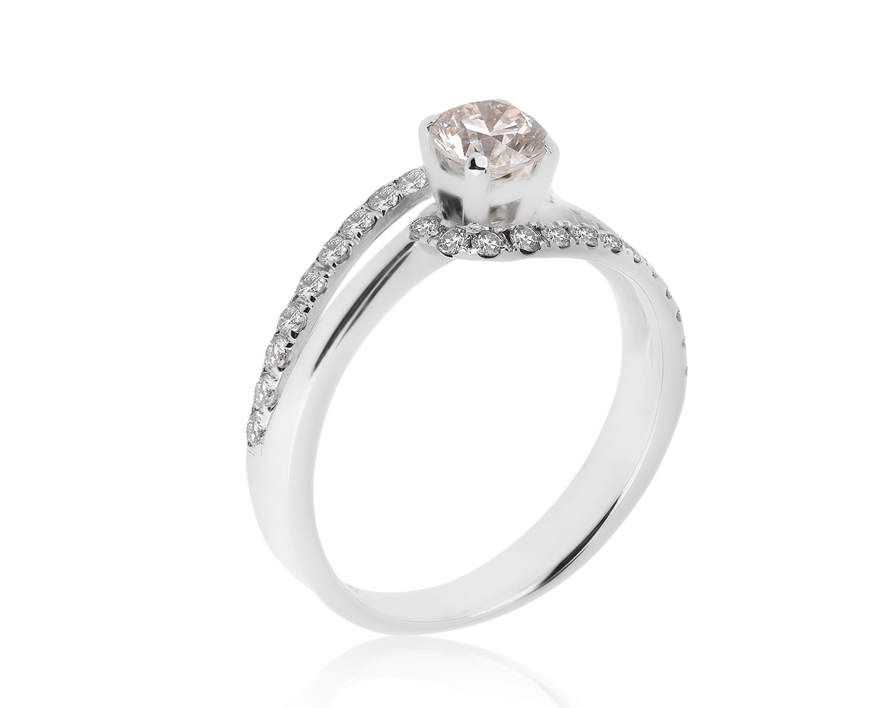 Престижное золотое кольцо с бриллиантами 0.51ct 130820/1