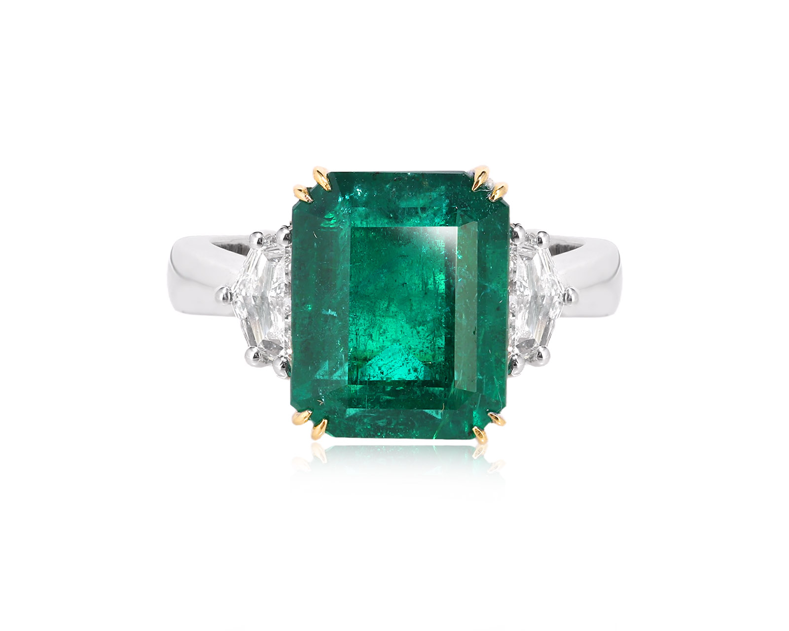 Золотое кольцо с изумрудом Замбия 6.73ct Evgeny Matveev