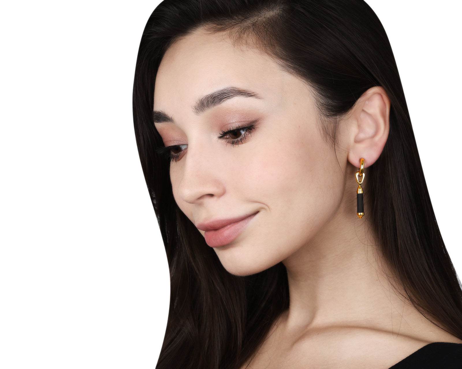 Оригинальные золотые серьги Chaumet Wood