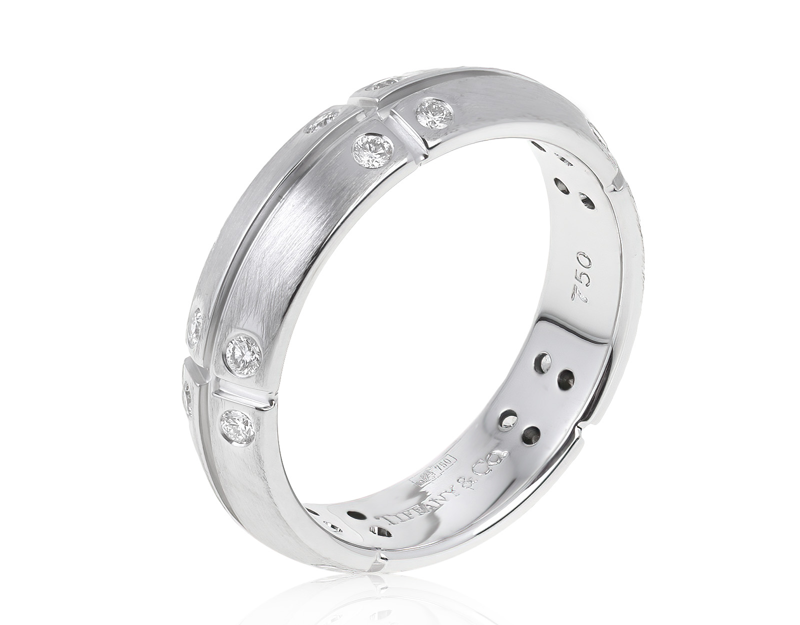 Оригинальное золотое кольцо с бриллиантами 0.20ct Tiffany&Co Stream America 300621/5