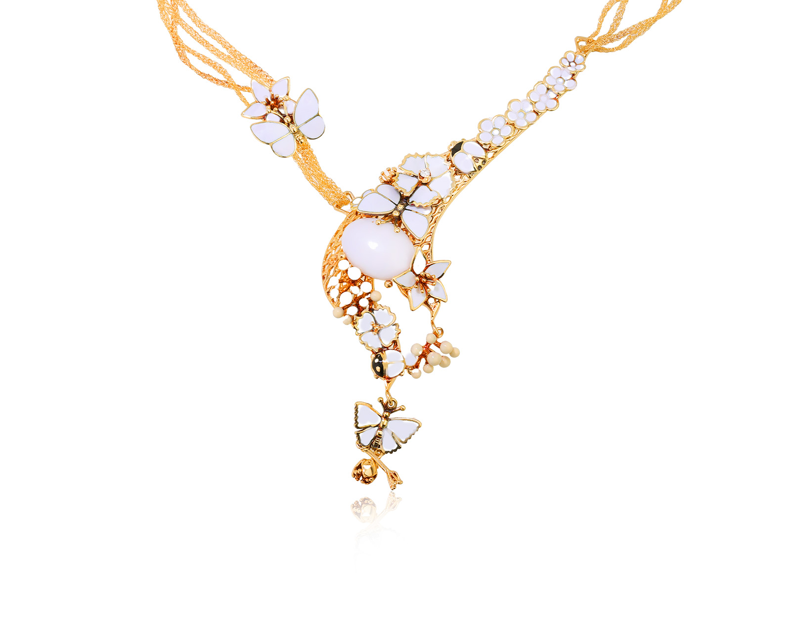 Оригинальное золотое колье Roberto Bravo White Dreams 210124/1