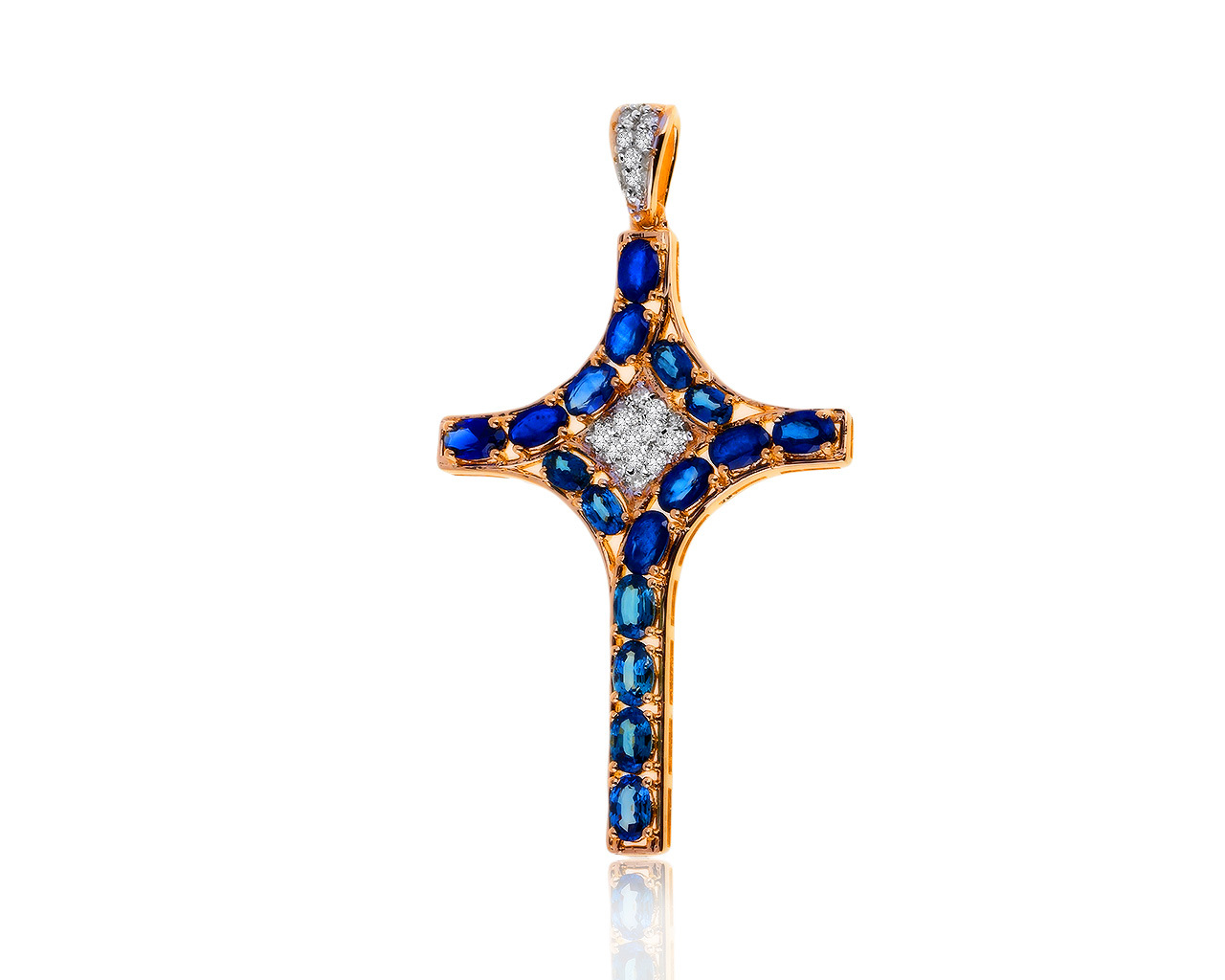 Безупречный золотой кулон с сапфирами 4.15ct 071219/6