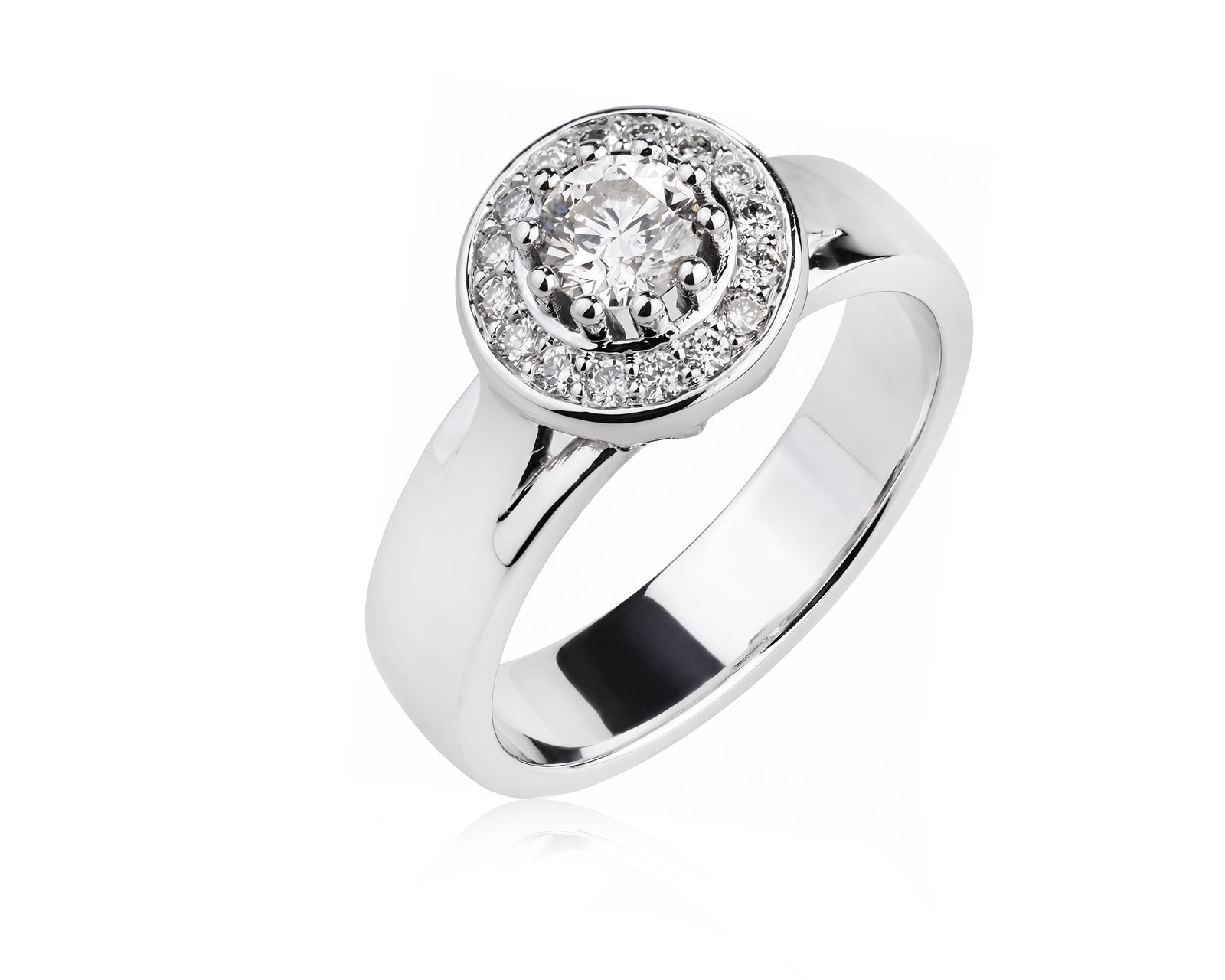 Оригинальное золотое кольцо с бриллиантами 0.73ct Ofabiani 160626/1