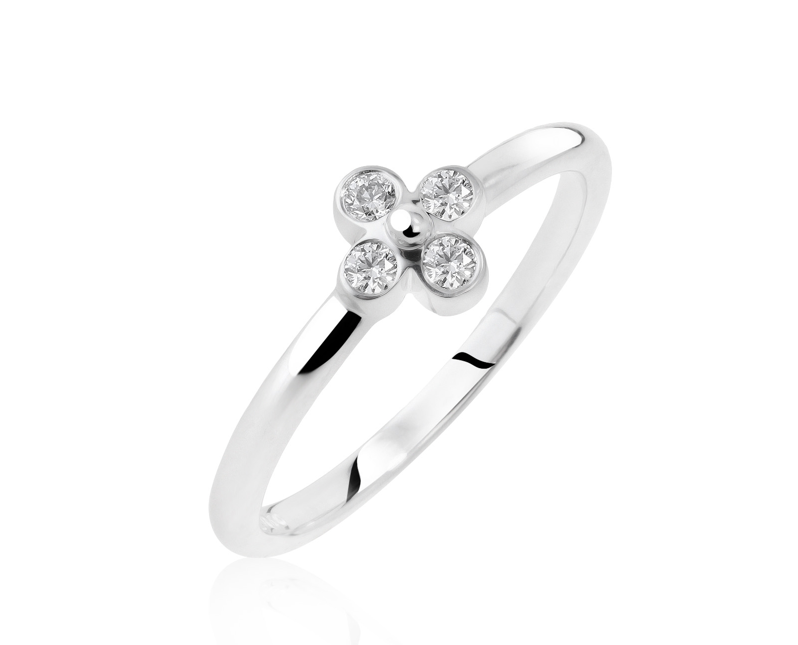 Оригинальное платиновое кольцо с бриллиантами 0.10ct Tiffany&Co