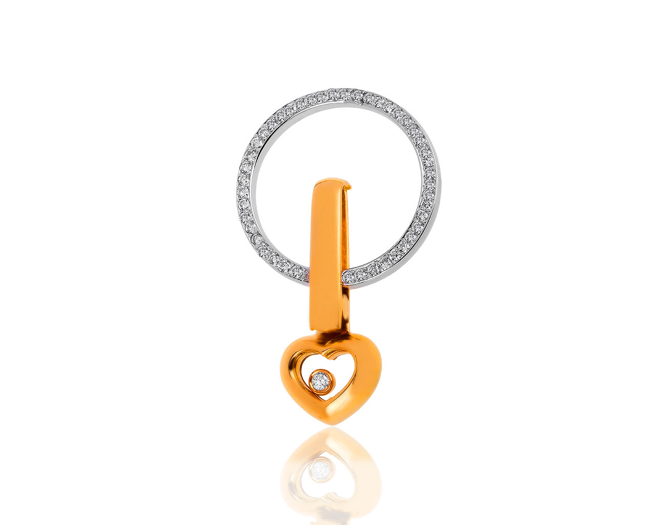 Притягательный золотой кулон с бриллиантами 0.60ct 201018/2