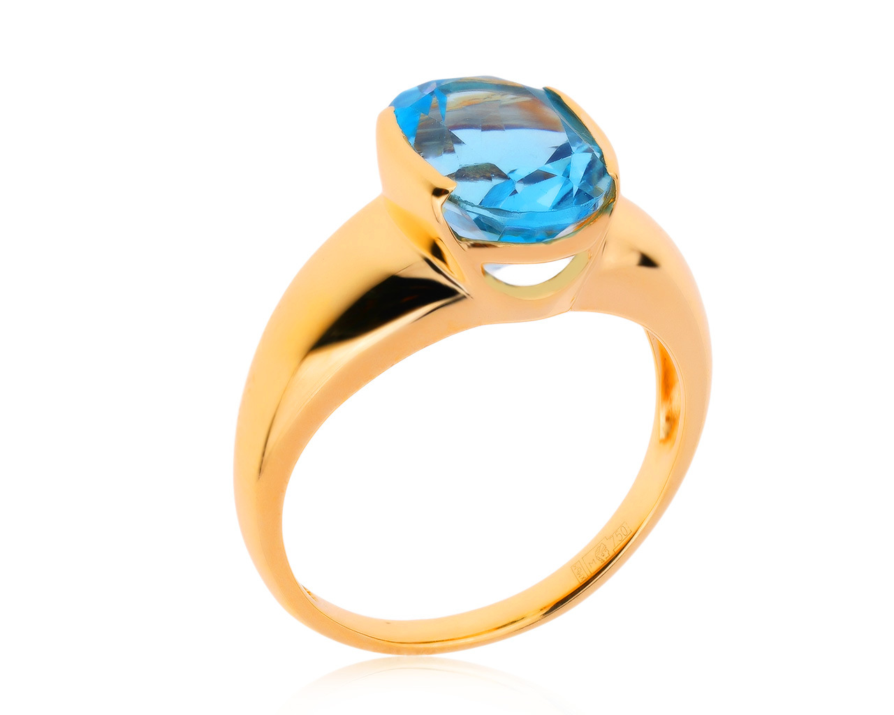 Потрясающее золотое кольцо с топазом 2.84ct 210418/3