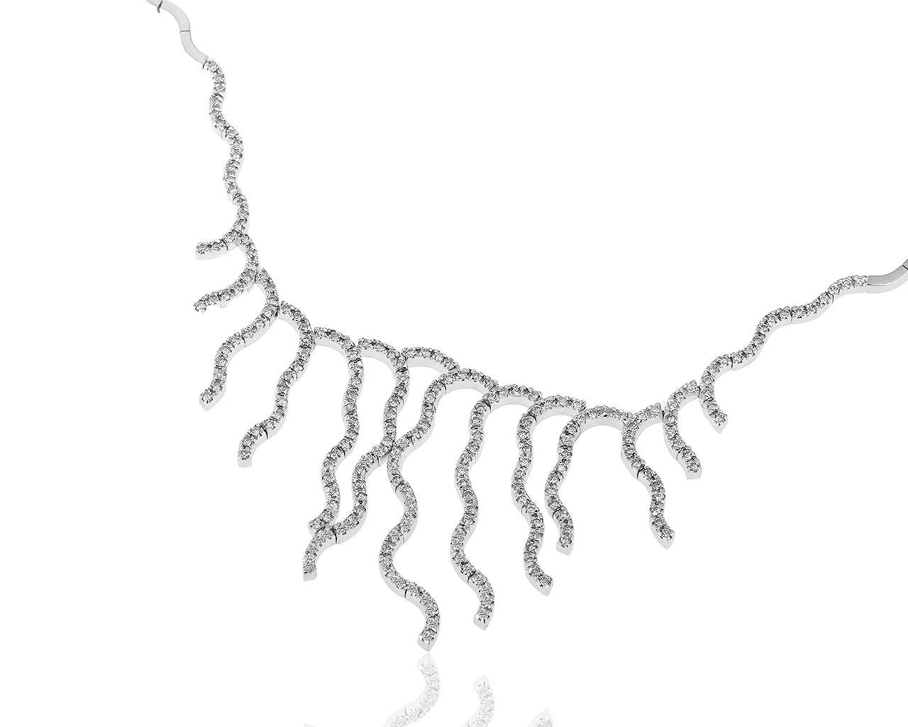 Изящное золотое колье с бриллиантами 1.30ct Zen