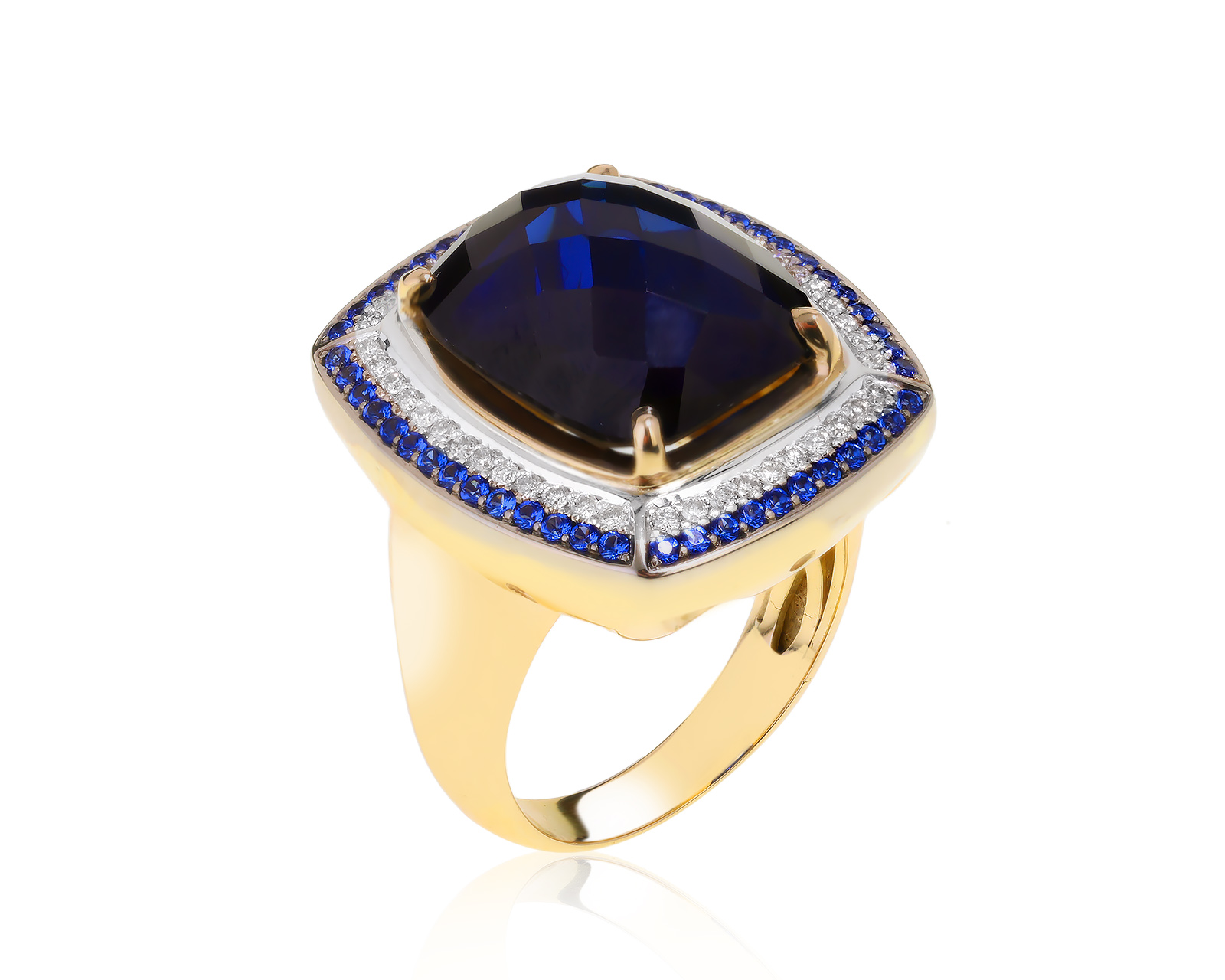 Стильное золотое кольцо с сапфиром 17.64ct 150522/7