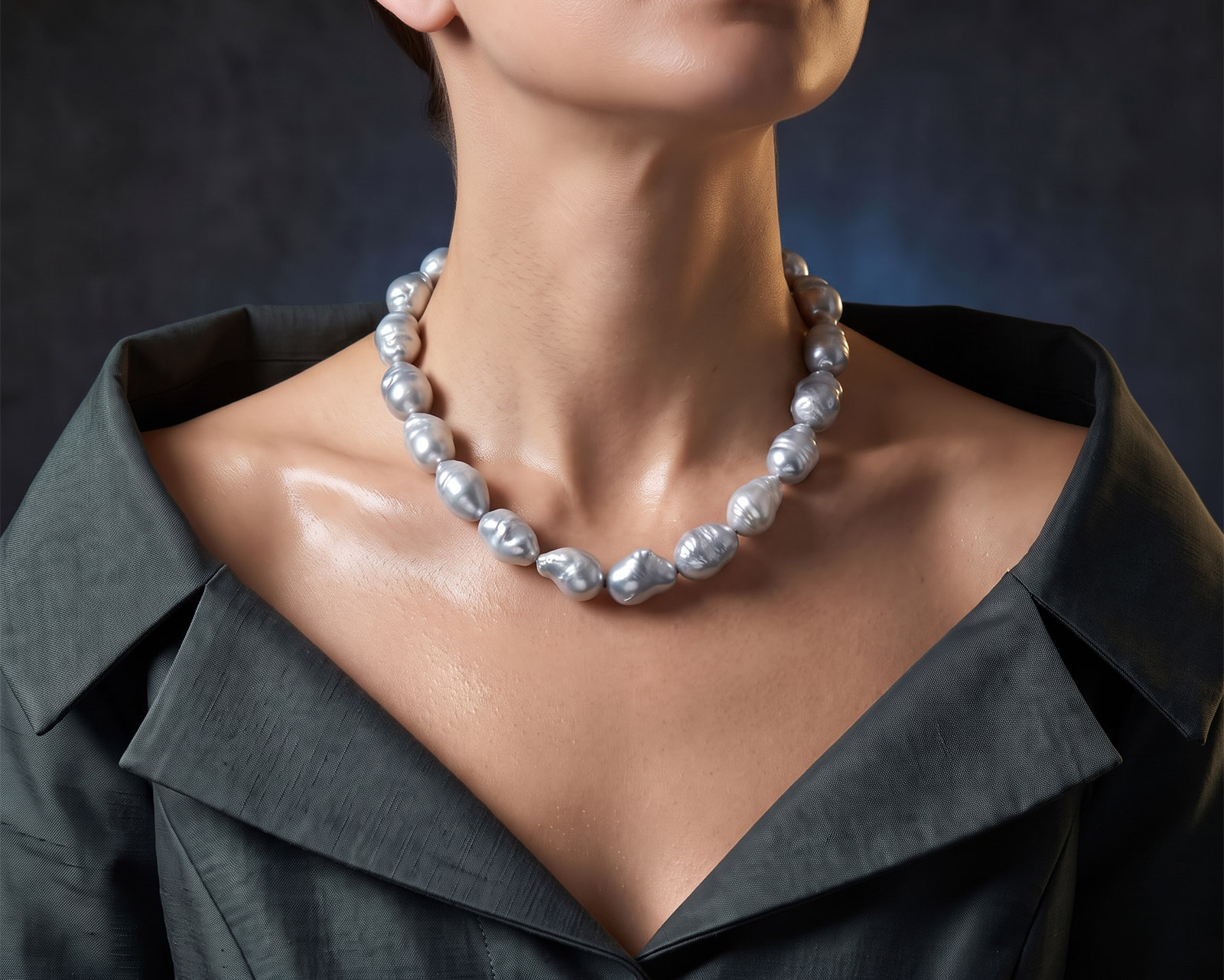 Оригинальное золотое колье с барочным жемчугом Mikimoto Baroque
