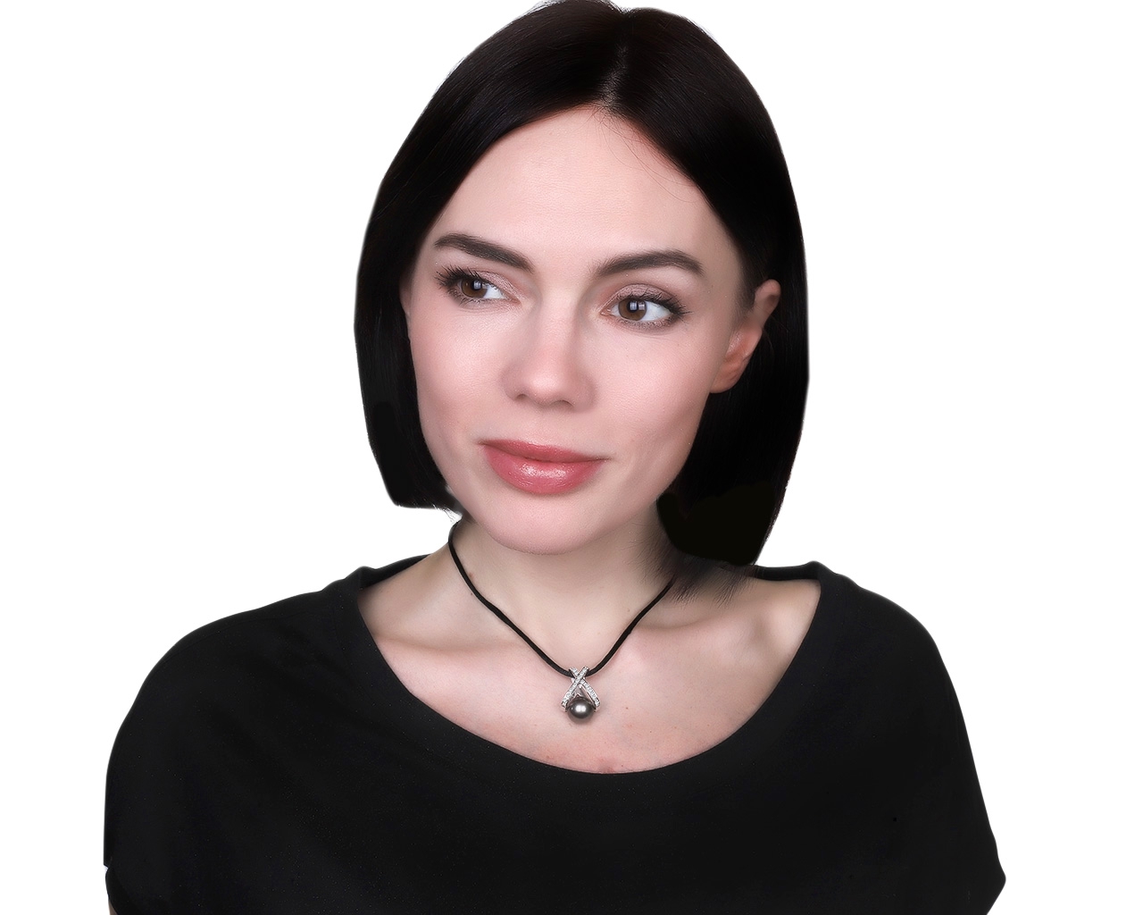 Безупречный золотой кулон с жемчугом 12 мм